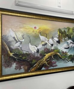 Tranh phong thủy (chim Hạc): TÙNG HẠC DIÊN NIÊN