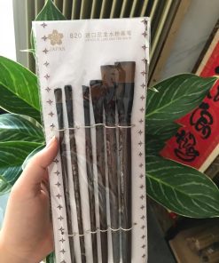 Bộ cọ vẽ tranh đầu vuông 6 cây lông mềm, lên màu đều
